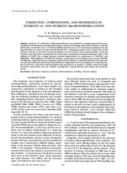 AND HYDROXY-Mg-MONTMORILLONITE