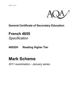 GCSE French Mark Scheme Unit 02