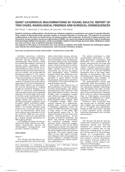 Giant Cavernous malformations in younG adults: report of two Cases