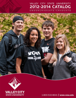 2012 - 2014 Catalog - Valley City State University