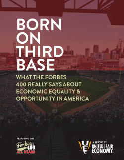 Born on Third Base - United for a Fair Economy
