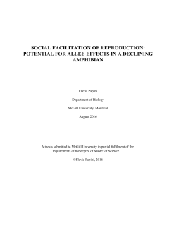 social facilitation of reproduction: potential for