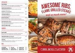 Printable Menu - Ribs and Rumps