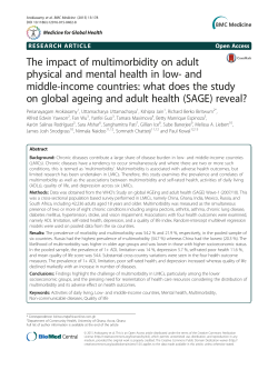 The impact of multimorbidity on adult physical and