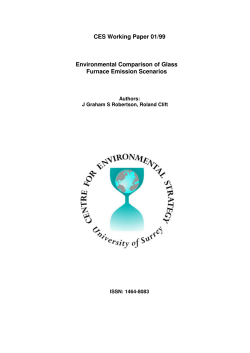 Environmental Comparison of Glass Furnace Emission Scenarios