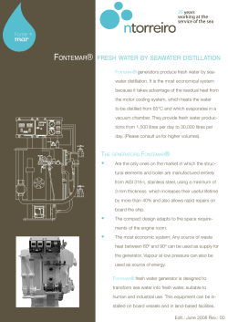 FONTEMAR&reg; FRESH WATER BY SEAWATER DISTILLATION / / /