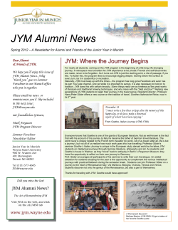 JYM Alumni News - jym.wayne.edu