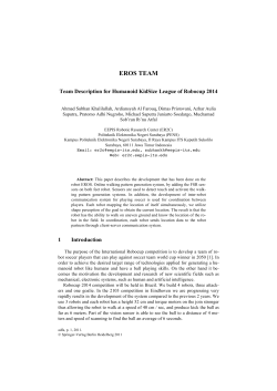 EROS TEAM - RoboCup Humanoid League