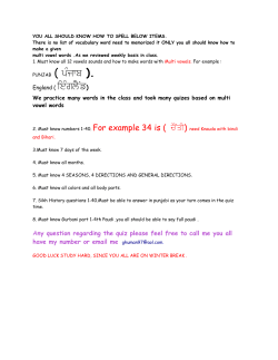 2. Must know numbers 1-40. For example 34 is ( cONqI) need