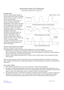 Intensive Insulin Information