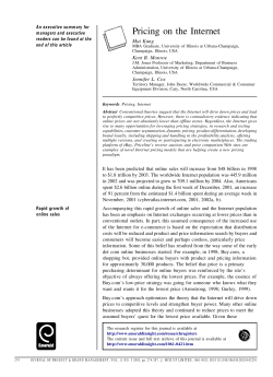 Pricing on the Internet