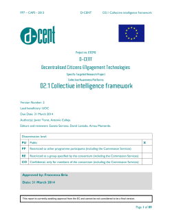 D2.1 Collective intelligence framework - D-Cent