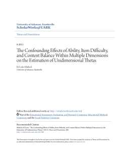 The Confounding Effects of Ability, Item Difficulty, and Content