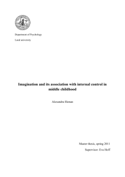 Imagination and its association with internal control in middle