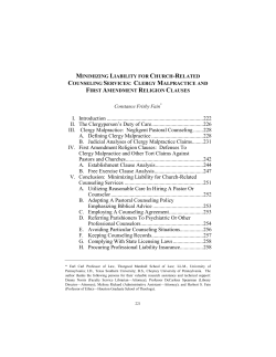 Minimizing Liability for Church-Related