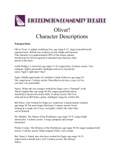 Oliver! Character Descriptions - Pickerington Community Theatre