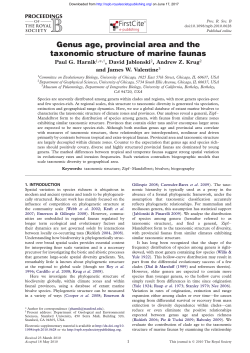 Genus age, provincial area and the taxonomic structure of marine