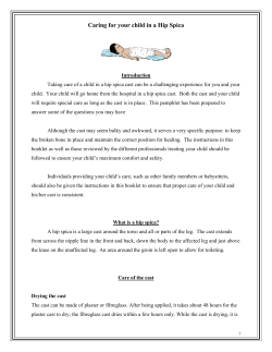 Caring for your child in a Hip Spica
