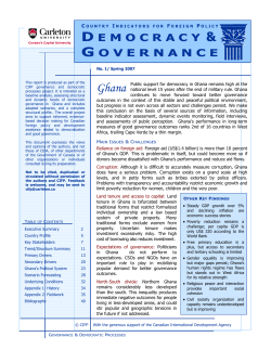 CIFP - Ghana - Governance and Democracy Processes Fall 2008.pub
