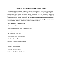 American Heritage/AP Language Summer Reading
