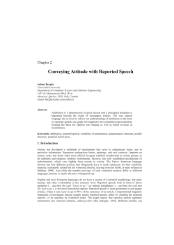 Conveying Attitude with Reported Speech