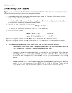 AP Chemistry Cram Sheet #6