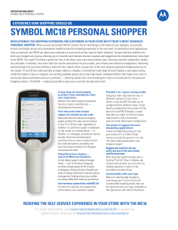 Symbol MC18 Spec Sheet