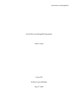 Social Mores and SpongeBob Squarepants Emily Conrad Comm