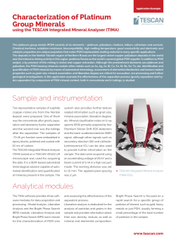 Characterization of Platinum Group Minerals