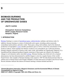Biomass Burning and the Production of Greenhouse Gases