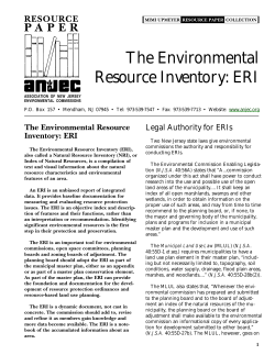 The Environmental Resource Inventory