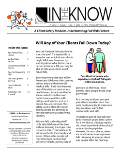 Fall Risk Factors - Ready Hands Home Care