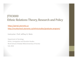 JTH3000 &ndash; #03 Ethnic Communities and the Incorporation of Ethnic