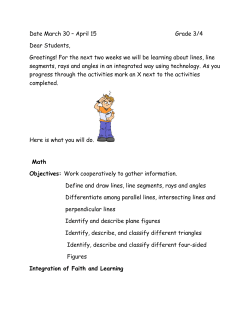 Date March 30 &ndash; April 15 Grade 3/4 Dear Students, Greetings! For