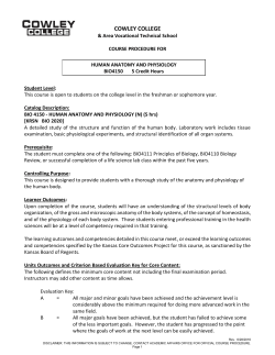 BIO4150 - Cowley College