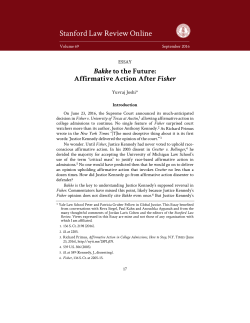 Bakke to the Future - Stanford Law Review