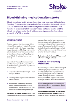 Blood-thinning medication after stroke
