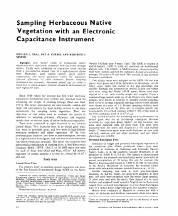 Sampling Herbaceous Native Vegetation with an Electronic