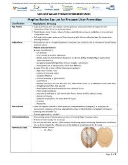 Mepilex Border Sacrum for Pressure Ulcer Prevention