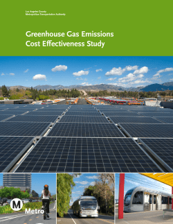 Greenhouse Gas Emissions Cost E=ectiveness Study