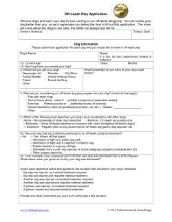 Questionnaire - Canine Country