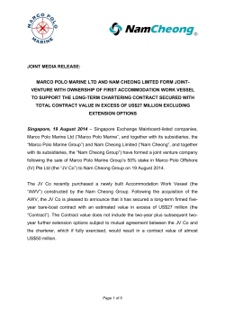 marco polo marine ltd and nam cheong limted form joint