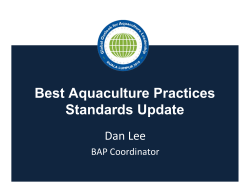 Best Aquaculture Practices Standards Update