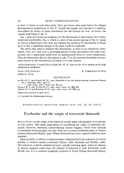 Pyrrhotine and the origin of terrestrial diamonds