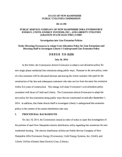 In this Order, the Commission directs Eversource to adopt a cost