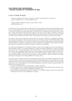 collisions and groundings &ndash; major causes of accidents