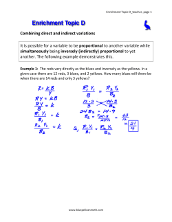 Combining direct and indirect variations It is possible for a variable