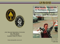 JSOU Report 08-5, What Really Happened in Northern Ireland`s