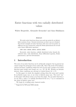 Entire functions with two radially distributed values