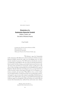 Chronicles of a Guatemalan Genocide Foretold